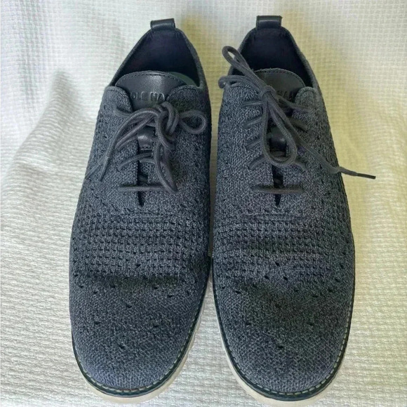 Cole Haan Shoe Mens 10 ZeroGrand Stitchlite Oxford Knit Navy Blue C32120 - Picture 2 of 7